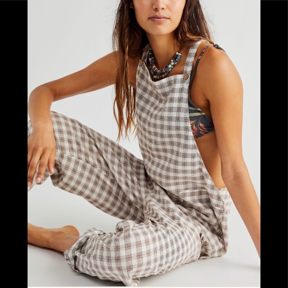 2X 🎉Host Pick 🎉 😊 NEW Free People Gingham One-Piece PERFECT FOR COACHELLA!!!! - Picture 1 of 6